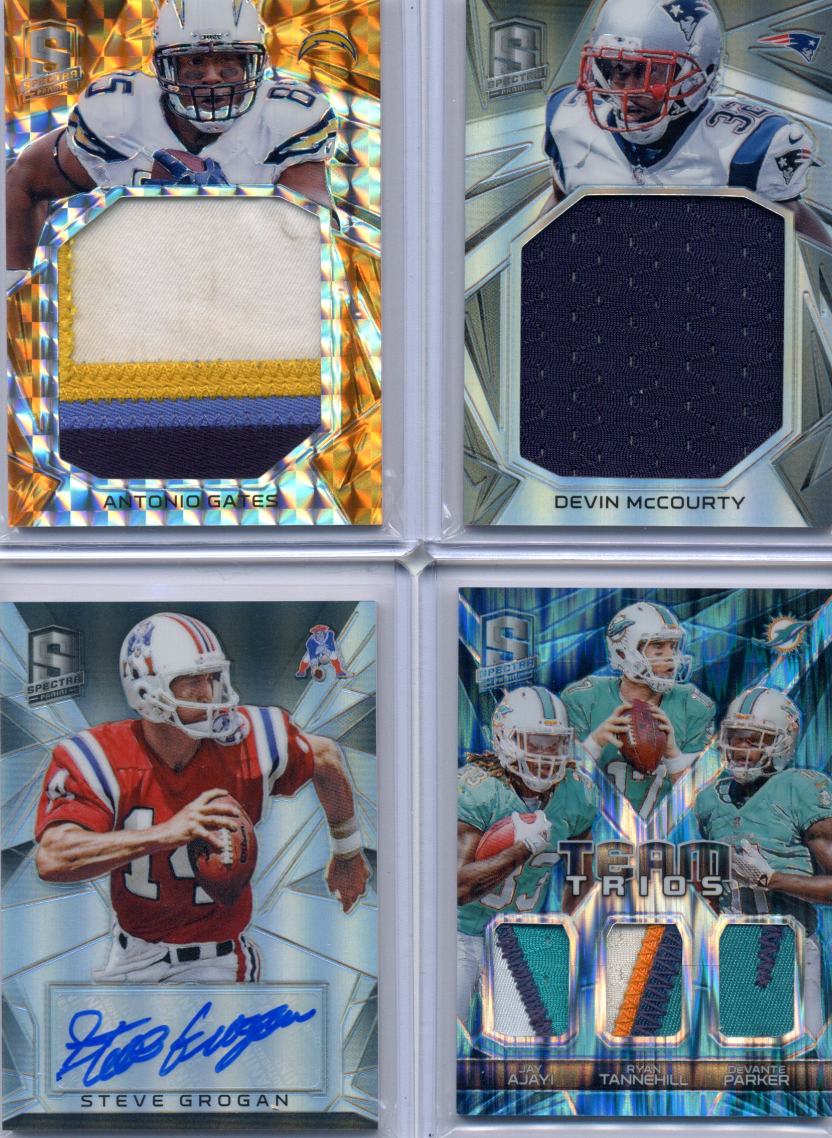 Antonio Gates Devin McCourty Steve Grogan Jay Ajayi Ryan Tannehill DeVante Parker