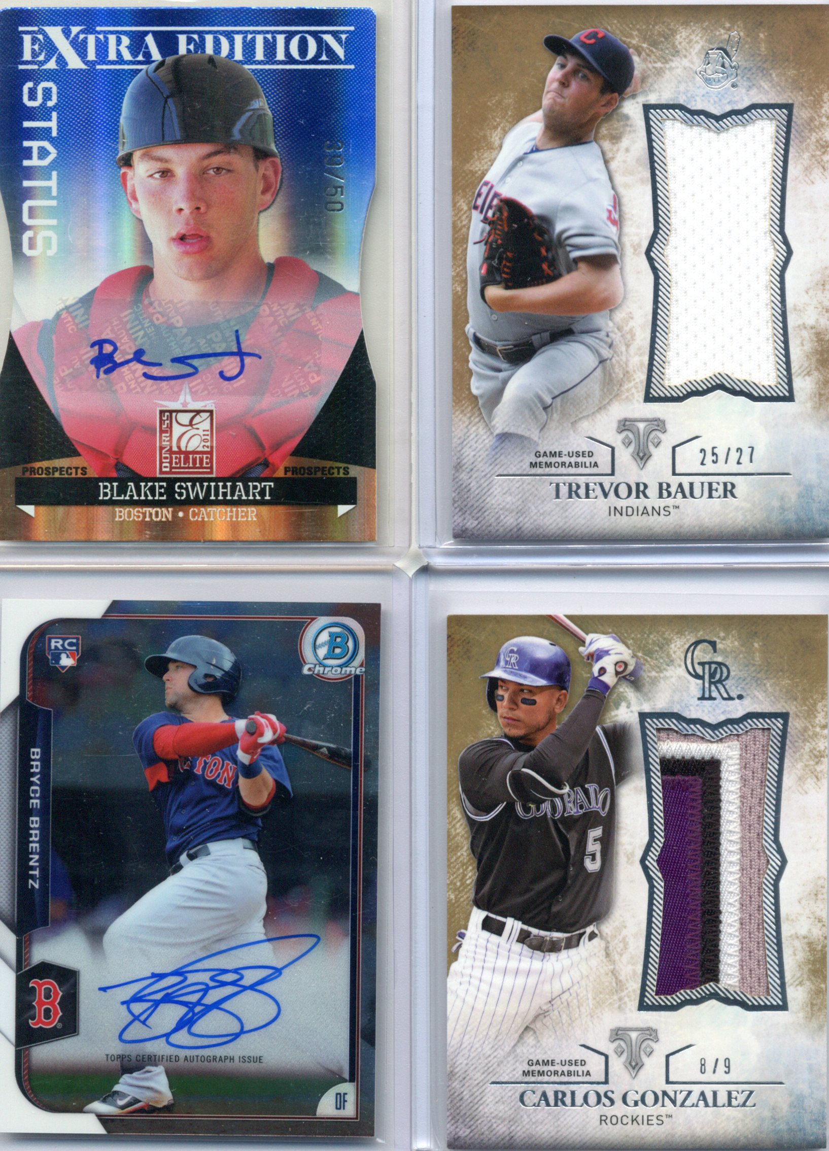 Blake Swihart Trevor Bauer Bryce Brentz Carlos Gonzalez