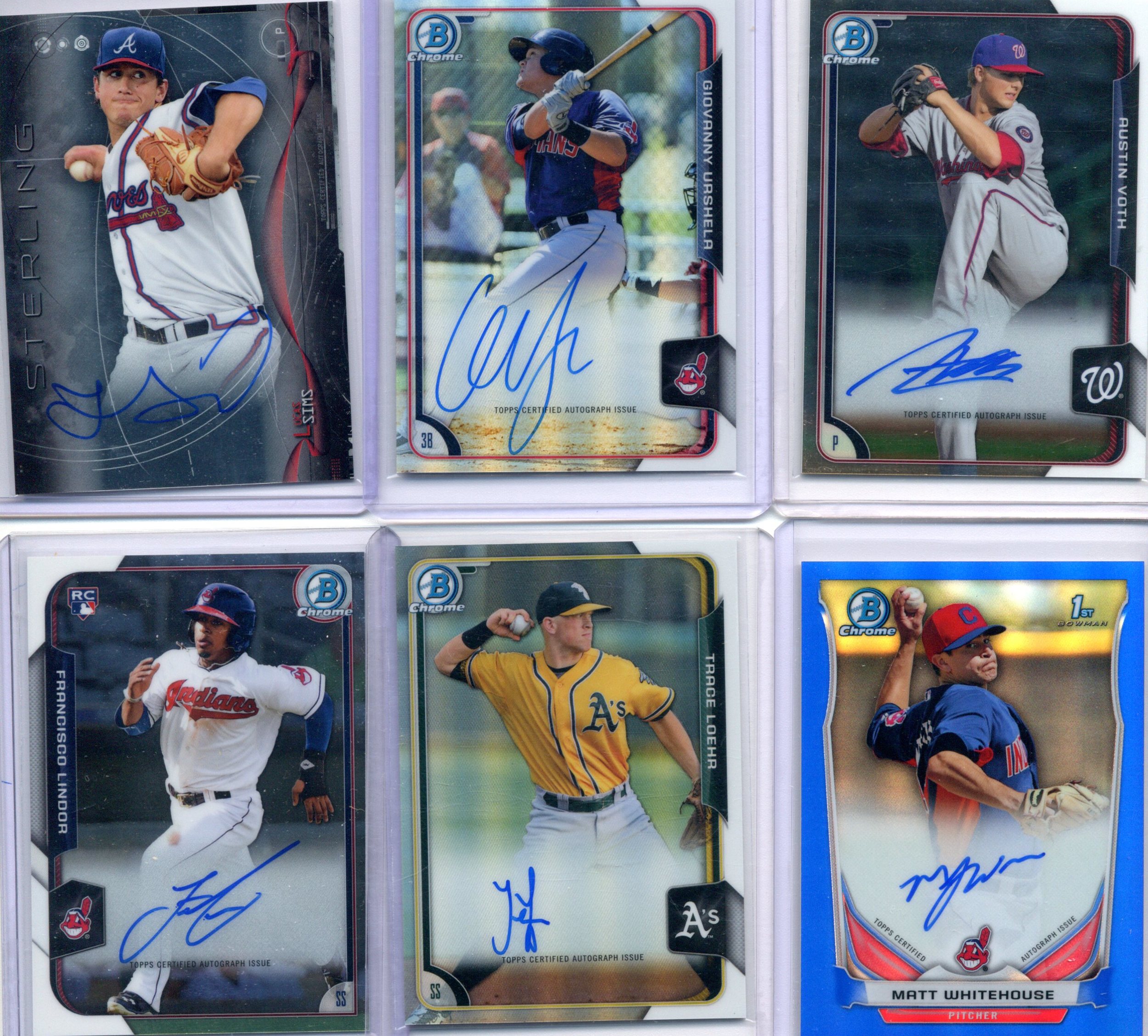 Lucas Sims Giovanny Urshela Ausyin Voth Fransisco Lindor Trace Loehr Matt Whitehouse