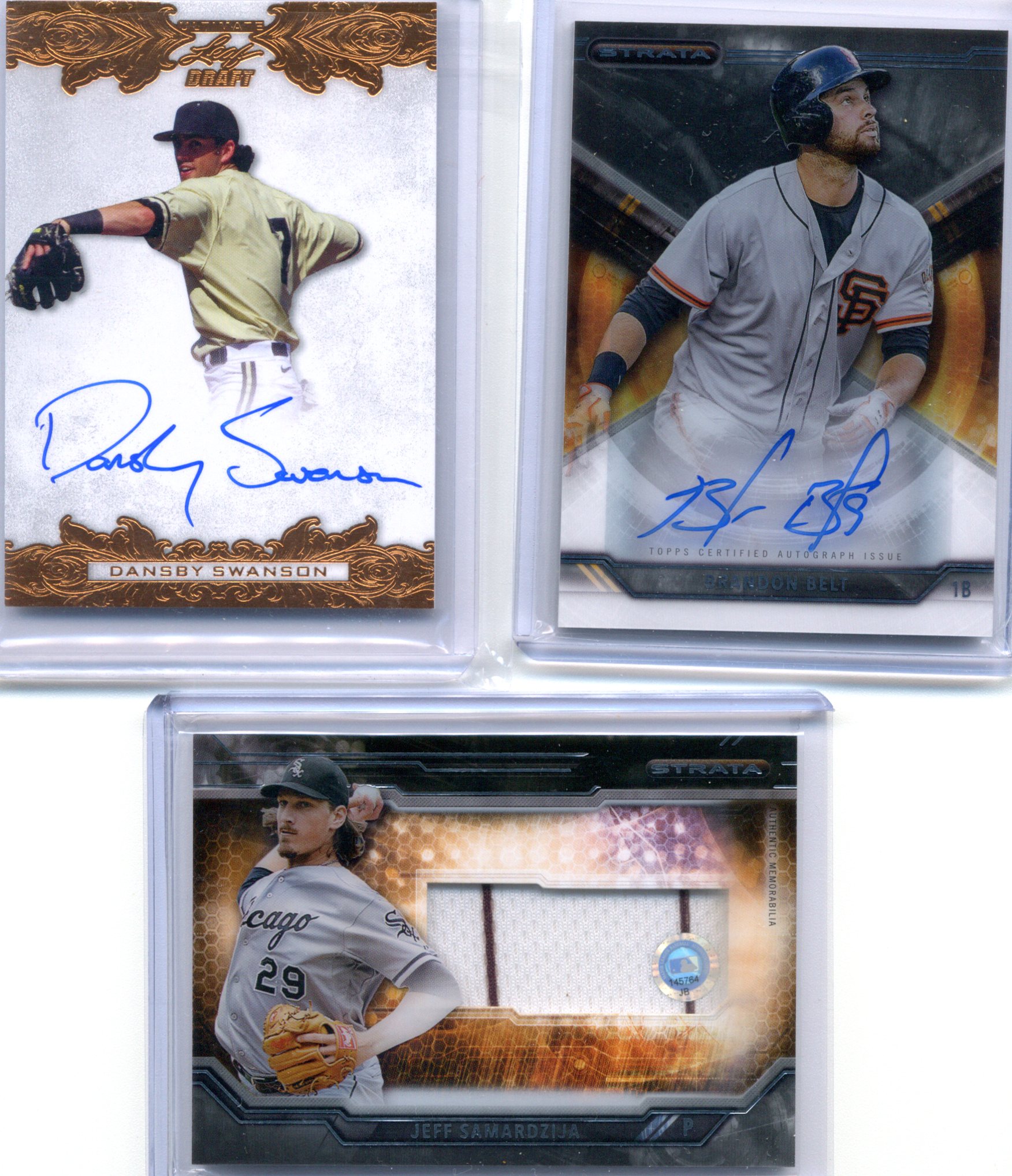 Dansby Swanson Brandon Belt Jeff Samardzija