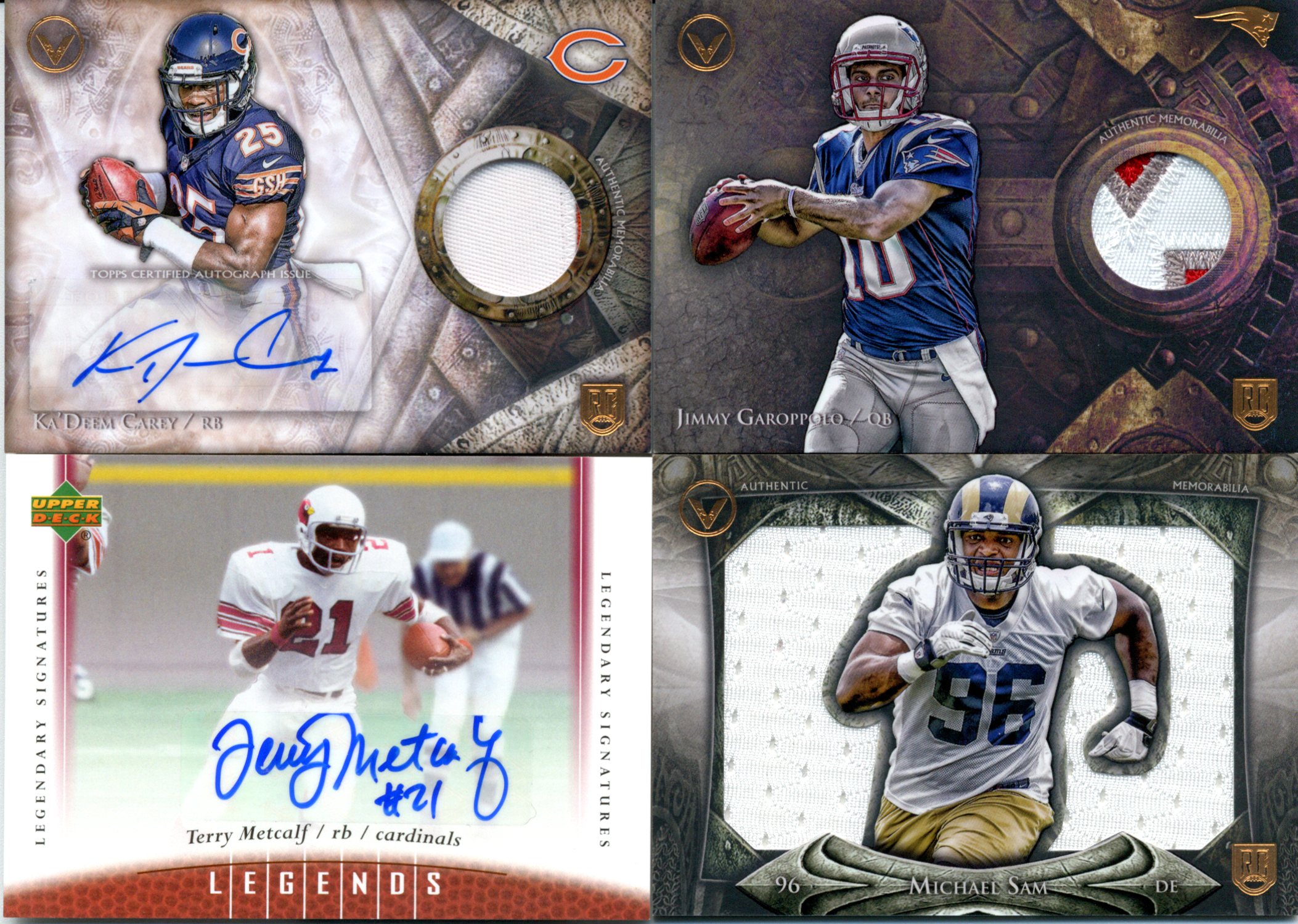 Kadeem Carey Jimmy Garoppolo Terry Metcalf Michael Sam