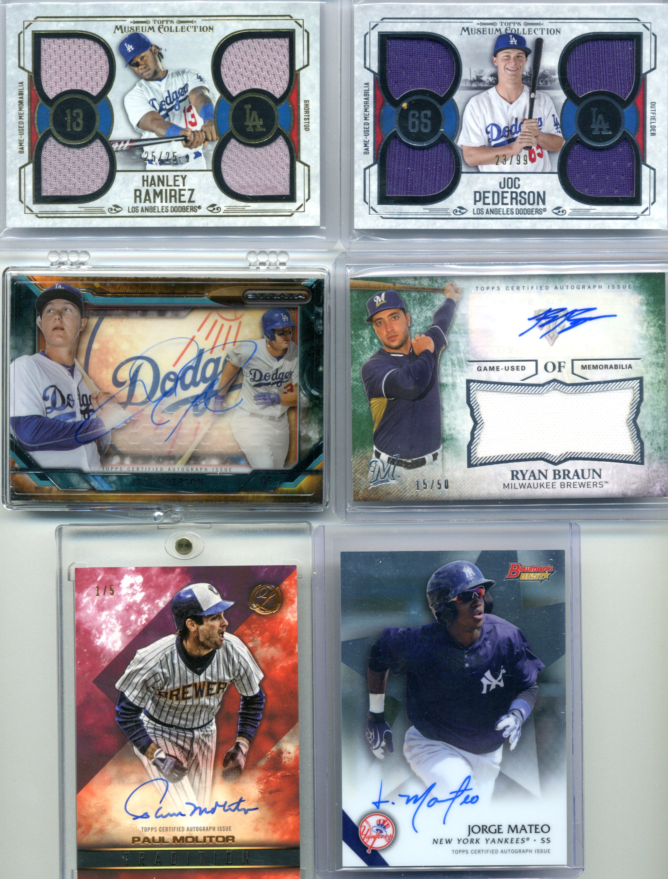 Joc Pederson Ryan Braun Hanley Ramirez Jorge Mateo Paul Molitor