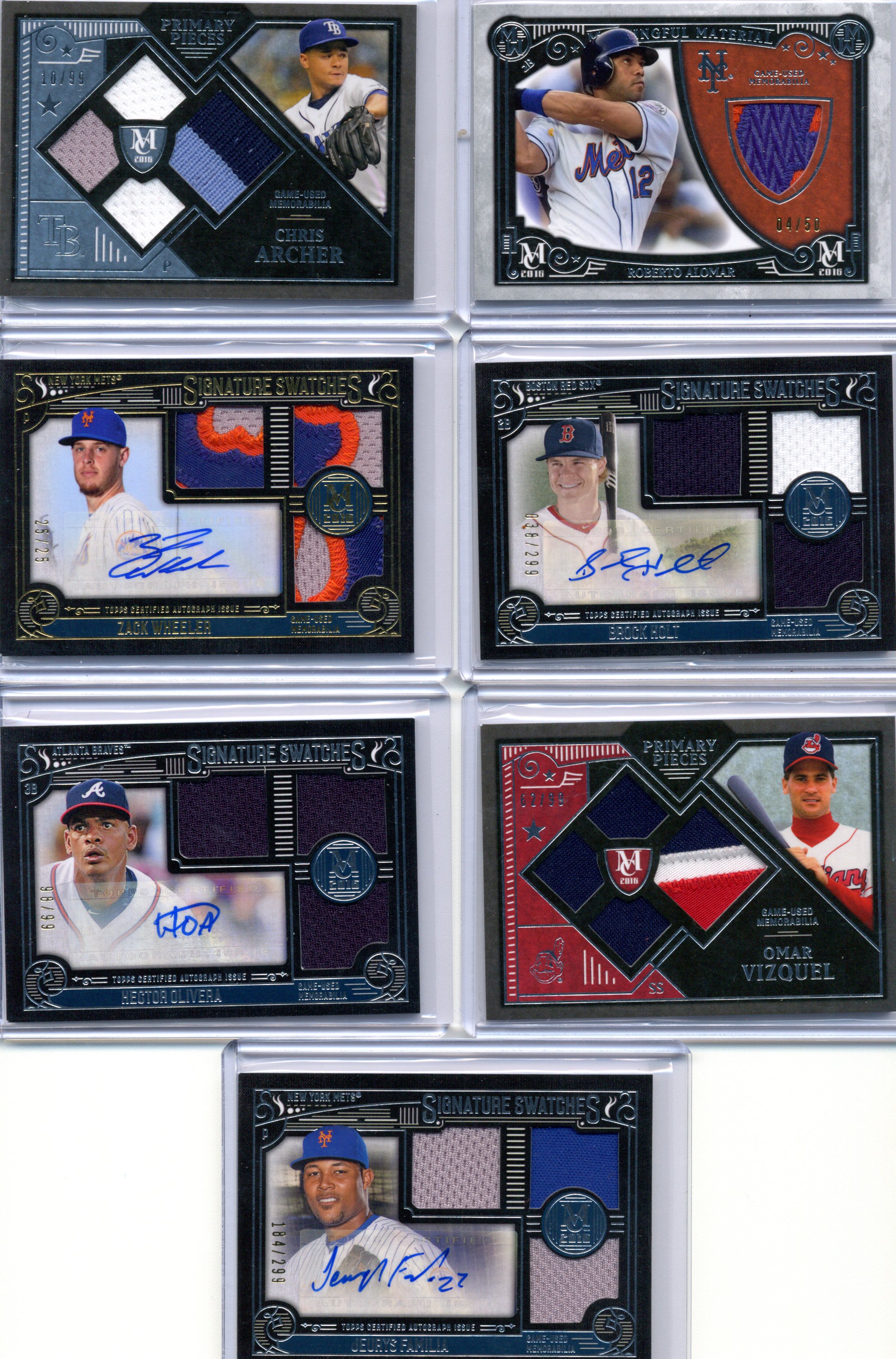 Roberto Alomar Brock Holt Omar Vizquel Chris Archer Zack Wheeler Hector Olivera Jeurys Familia