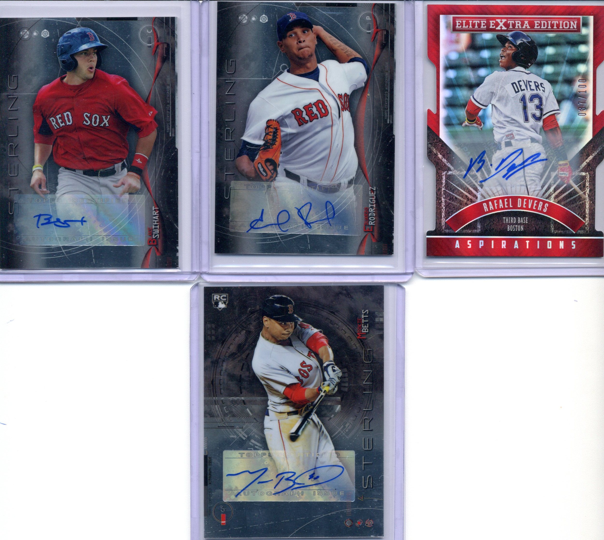 Blake Swihart Eduardo Rodriguez Mookie Betts Rafael Devers