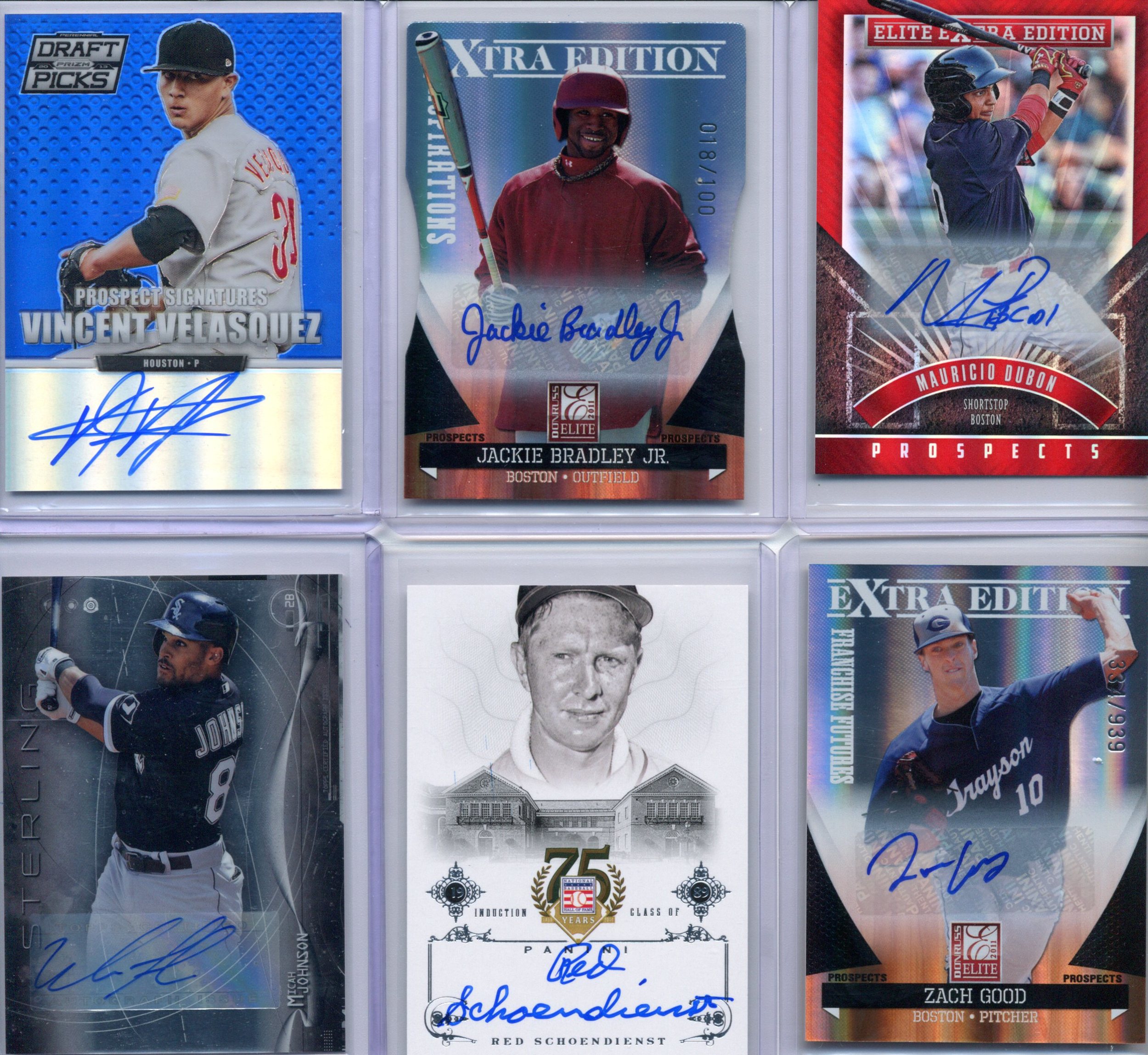 Jackie Bradley Jr. Mauricio Dubon Zach Good Red Schoendienst Micah Johnson Vincent Velasquez