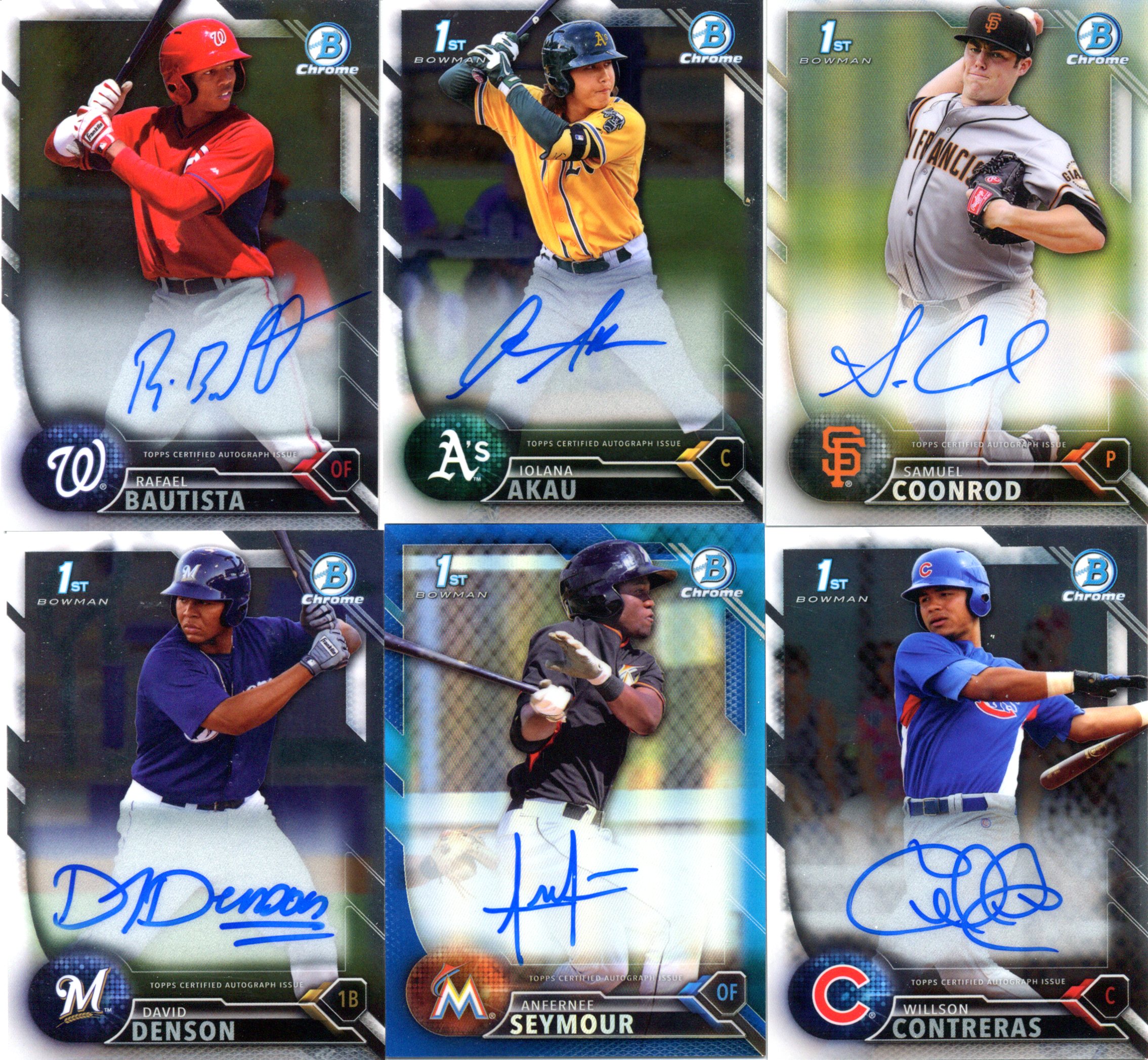David Denson Anfernee Seymour Wilson Contreras Samuel Coonrod Iolana Akau Rafael Bautista