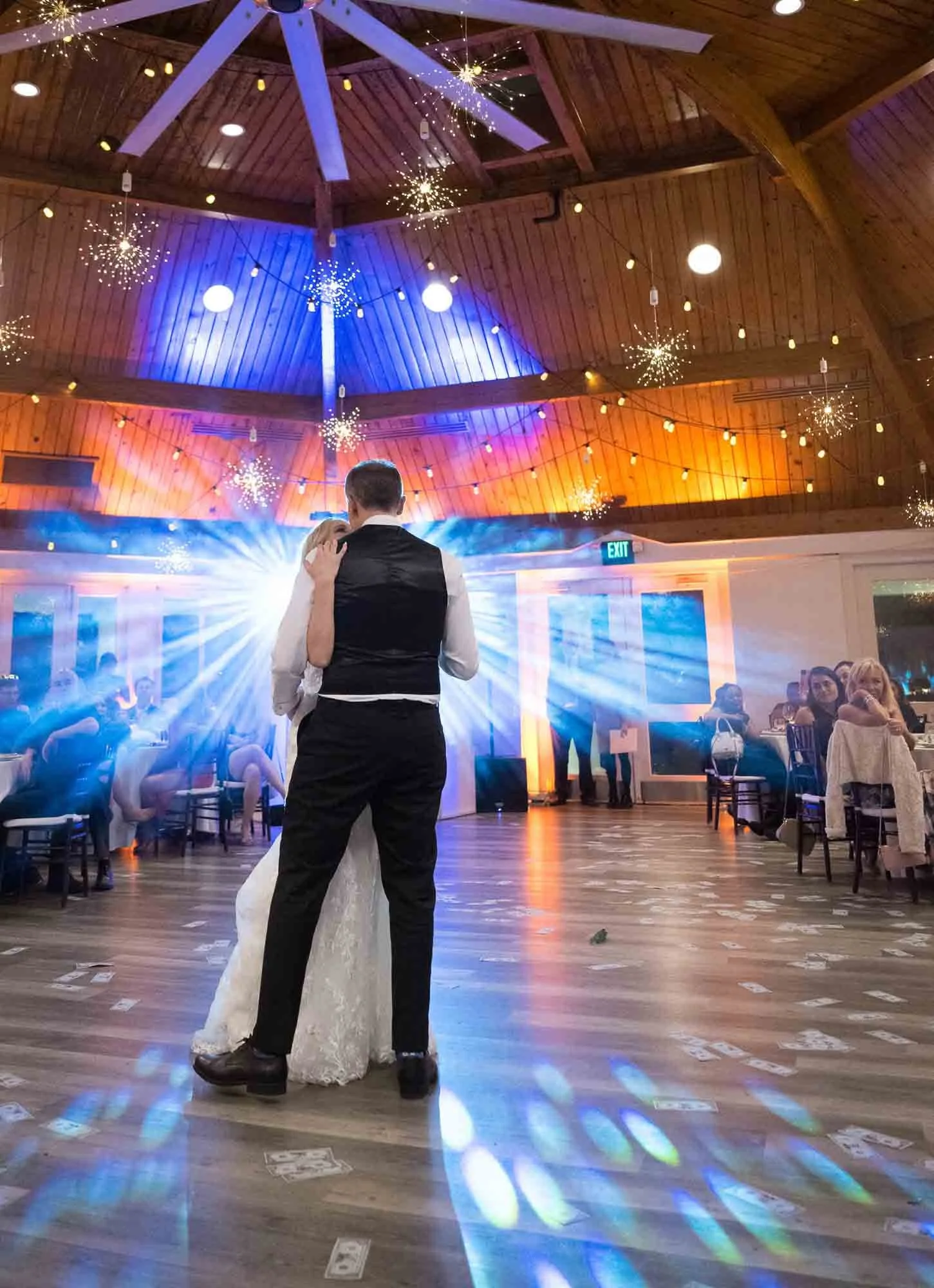 Bride and groom dancing at Airlie Plantation in Warrenton Virginia
