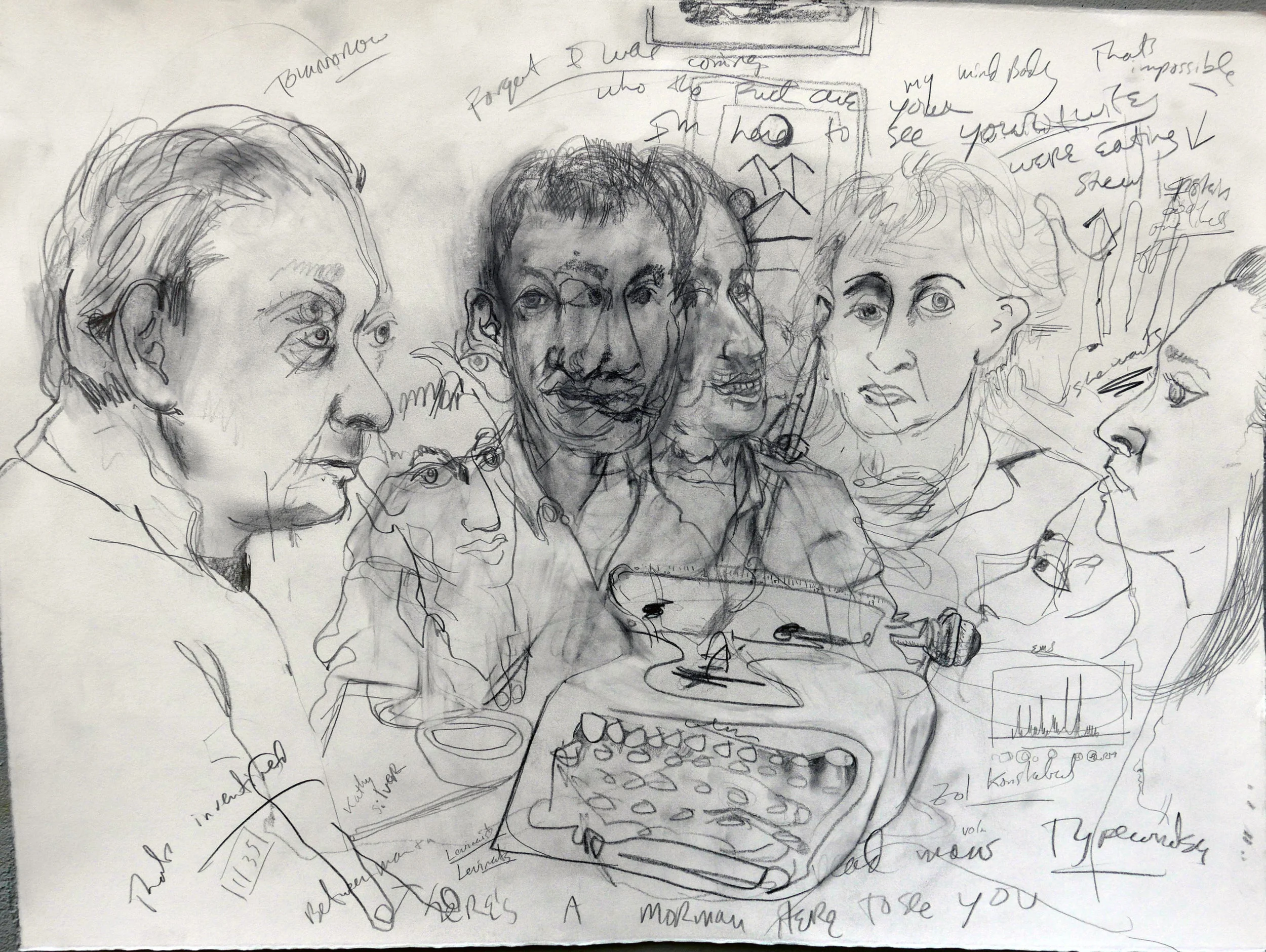 Paul Auster , Lucas Zwirner , Sophie Auster , dinner conversation