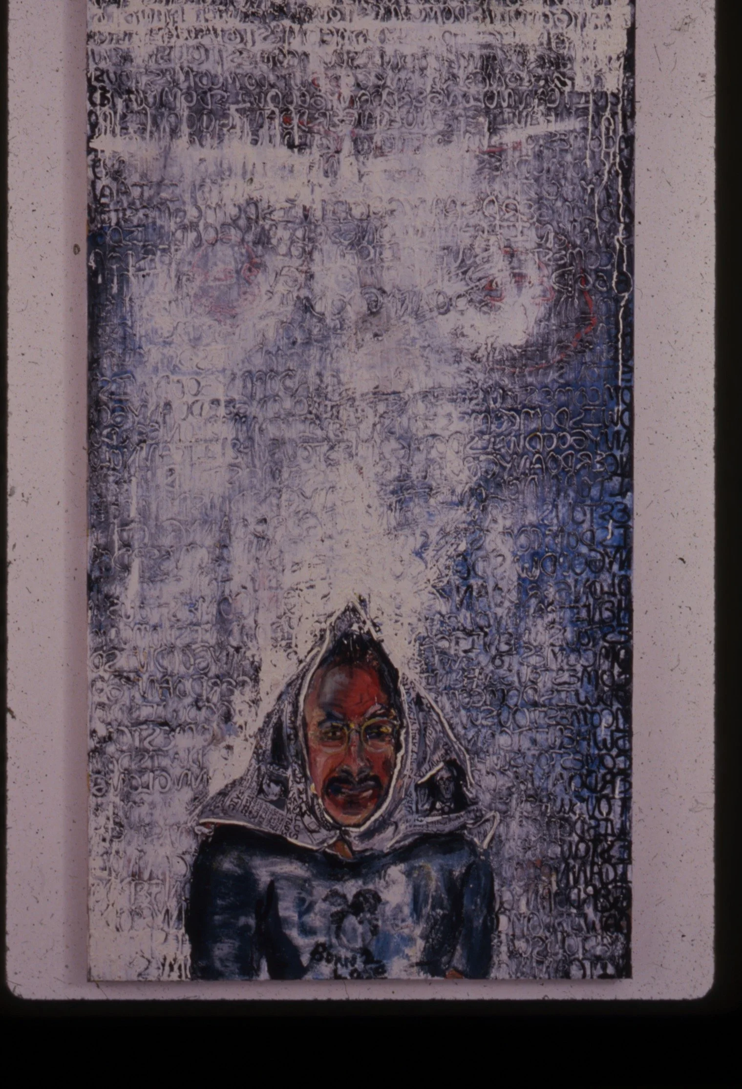 Self portrait with newspaper hat