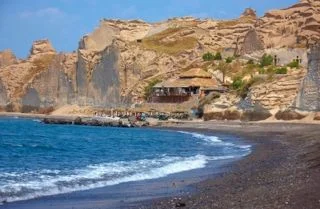 Theros Beach is at an amazing location on Vlychada Beach