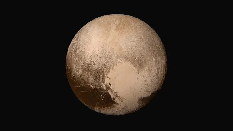 PIA19857: Pluto in True Color (New Horizons photo). Image Credit : NASA/Johns Hopkins University Applied Physics Laboratory/Southwest Research Institute.