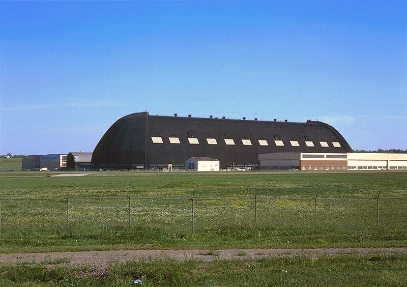 Exterior view of the Goodyear Airdock. Image source: Goodyear Airdock exterior.jpg , licensed under Public Domain Mark 1.0