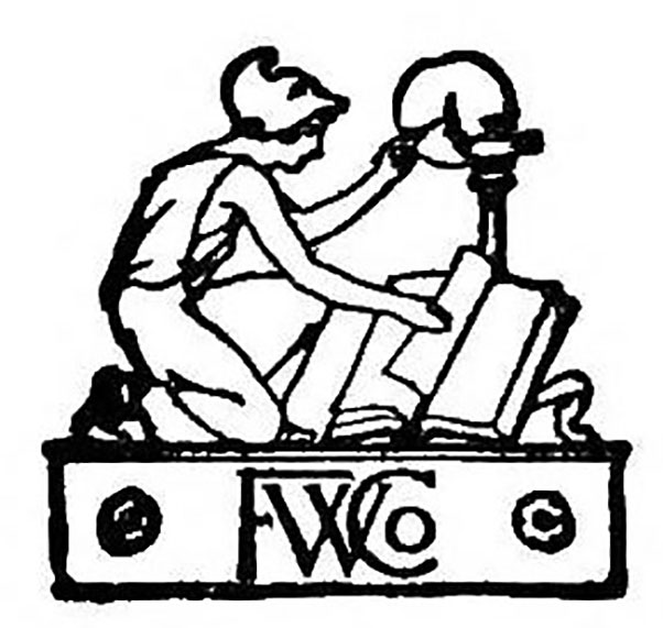 Logo of the Funk & Wagnalls Company, taken from the title page of Hoyt's New Cyclopedia Of Practical Quotations (1922). Image source: Internet Archive (also, Funk & Wagnalls Company Logo (Hoyt, 1922).jpg ) by Funk & Wagnalls Company is licensed under Public Domain Mark 1.0