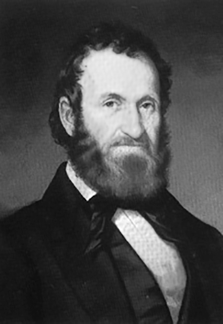 Platt Rogers Spencer (1800-1864) invented the Spencerian method of penmanship. Image source: Platt rogers spencer.jpg by unknown author is licensed under Public Domain Mark 1.0
