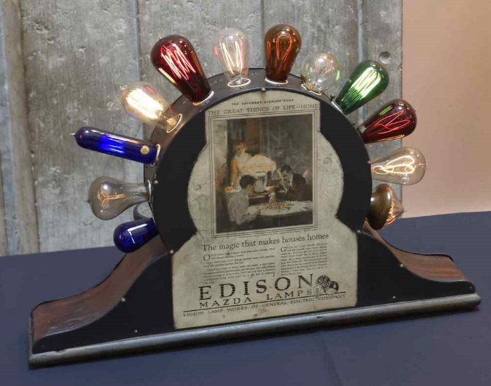 Edison Mazda Lamps. Thomas Alva Edison statue unveiling ceremony, Ohio Statehouse Rotunda, May 20, 2015. Image source: The Ohio Academy of Science .