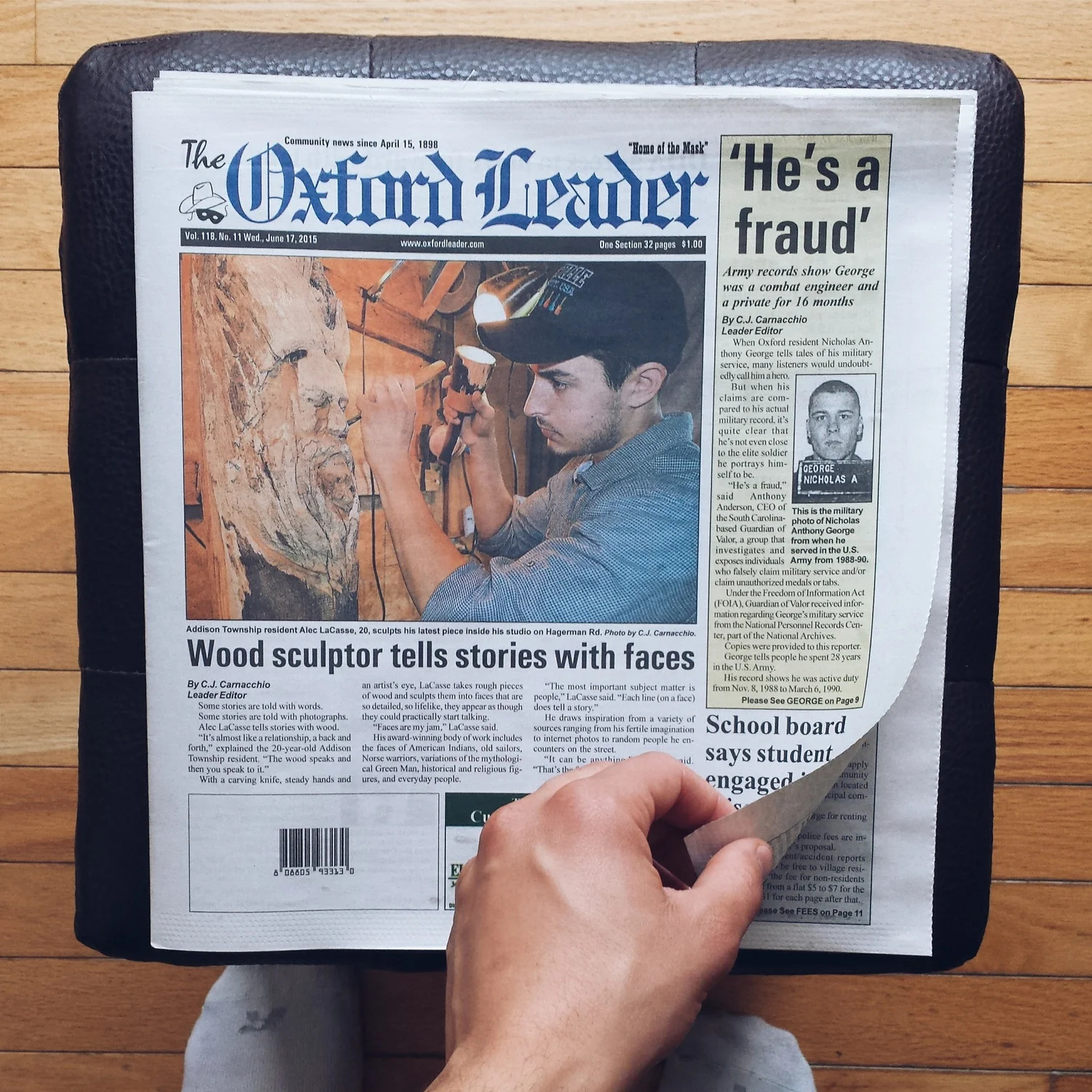 “Some stories are told with words. Some stories are told with photographs. Alec LaCasse tells stories with wood.”