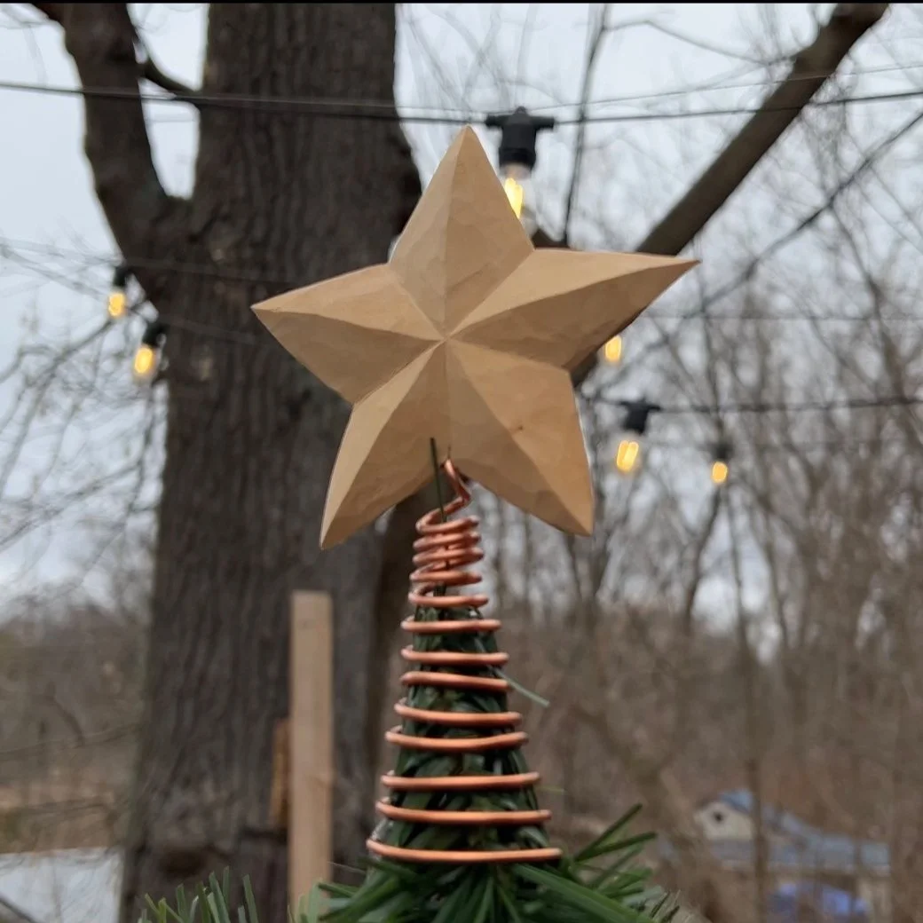 Star Christmas Tree Topper--Fun Whittle Project