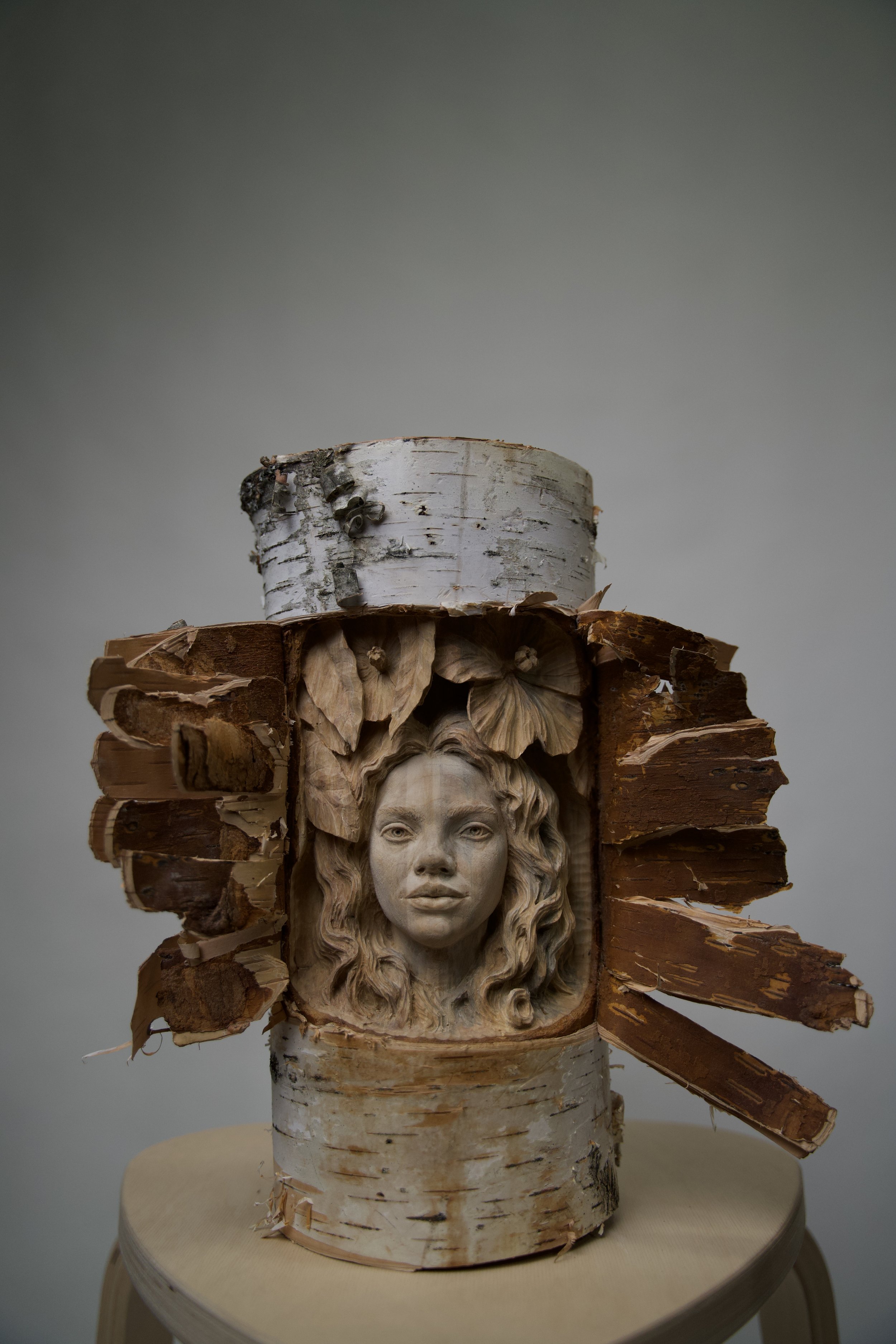 Carving a Greenwoman In Birch (Part 2) 