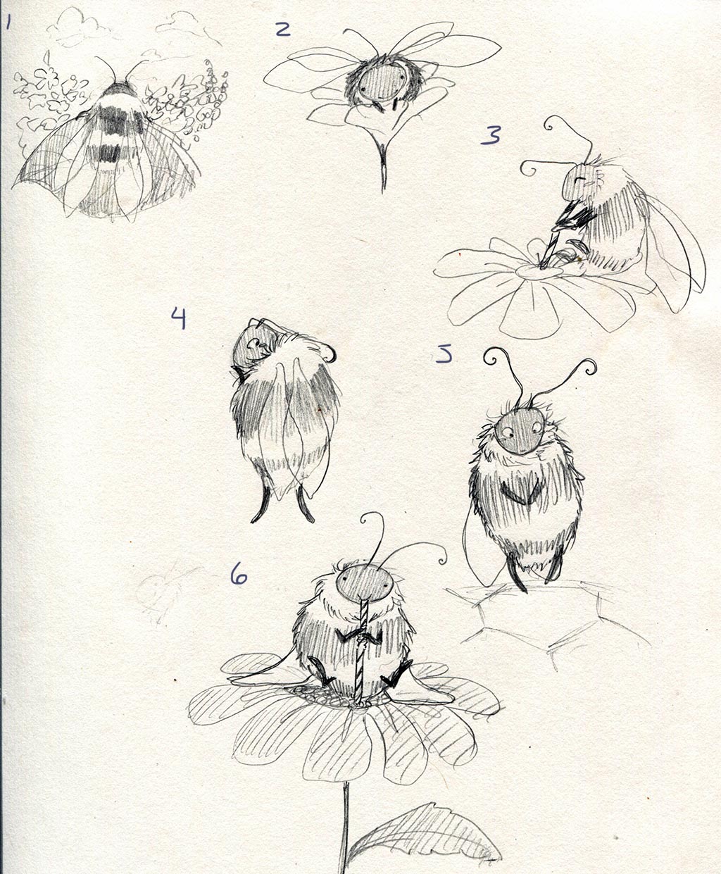 The first thing I did after reading Misty's initial manuscript was to start sketching. This is a really fun part of the process because you get to explore lots of different looks and styles for your character(s). Nothing has to look pretty (and often doesn't), as long as you can get your ideas across. I'll generally spend a day or two doing nothing but sketch, just trying to get as many ideas as I can down on paper. You can revise later! Right now, just get it all down on paper.