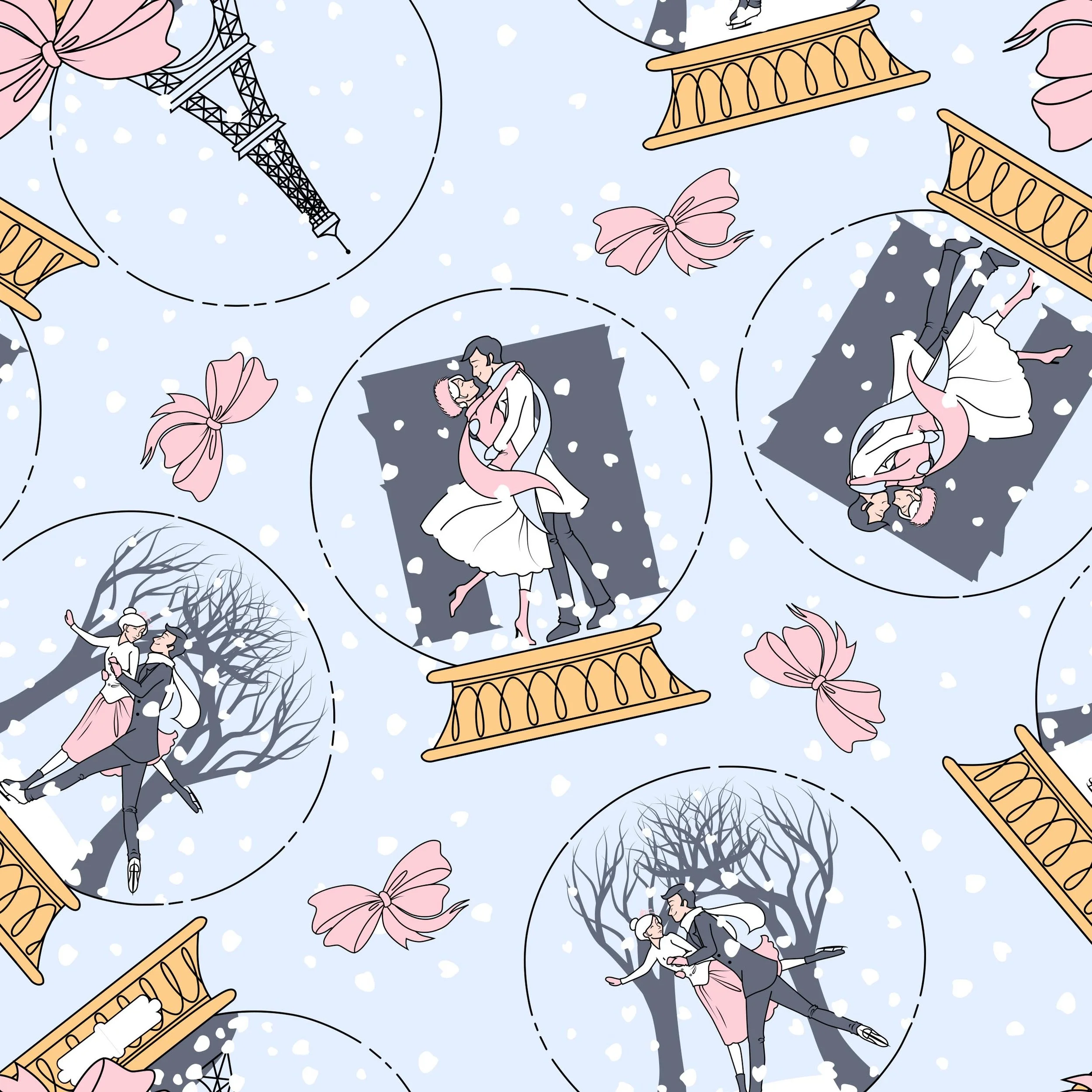 Paris Snowglobe Cotton