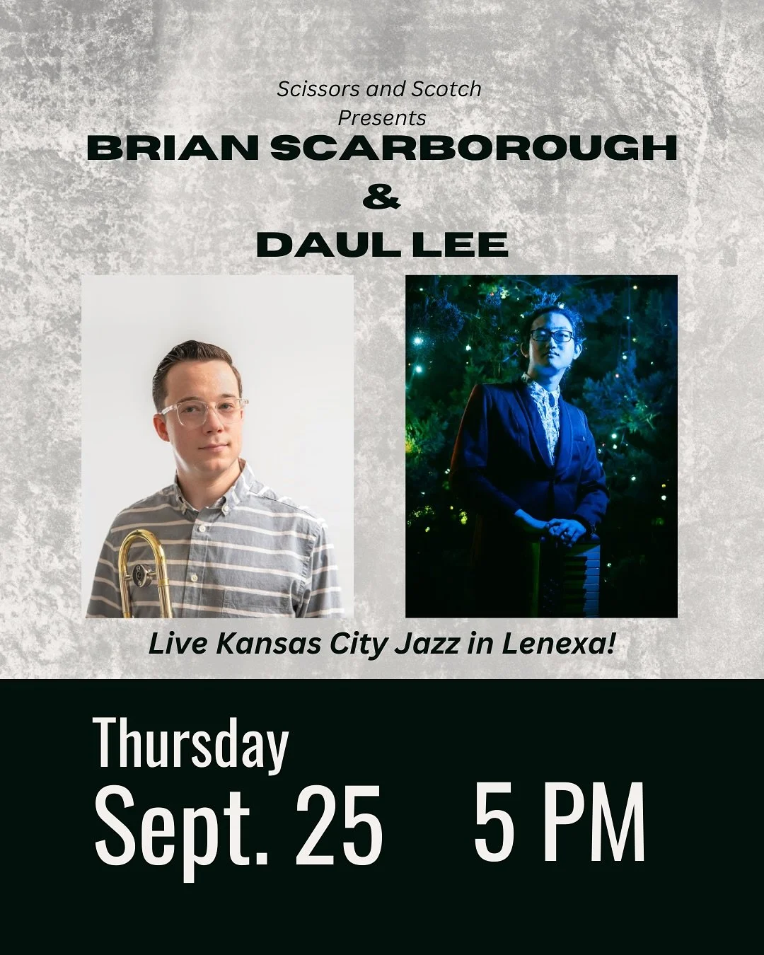 Looking forward to playing a couple of duo sets with pianist Daul Lee later this week!

Thursday, September 25
5 - 7 PM
No Cover
.
.
.
.
.
.
.
.
.
.
.
.
#bonetruthmusic #jazztrombone #jazz #trombone #trombonelife #instakc
