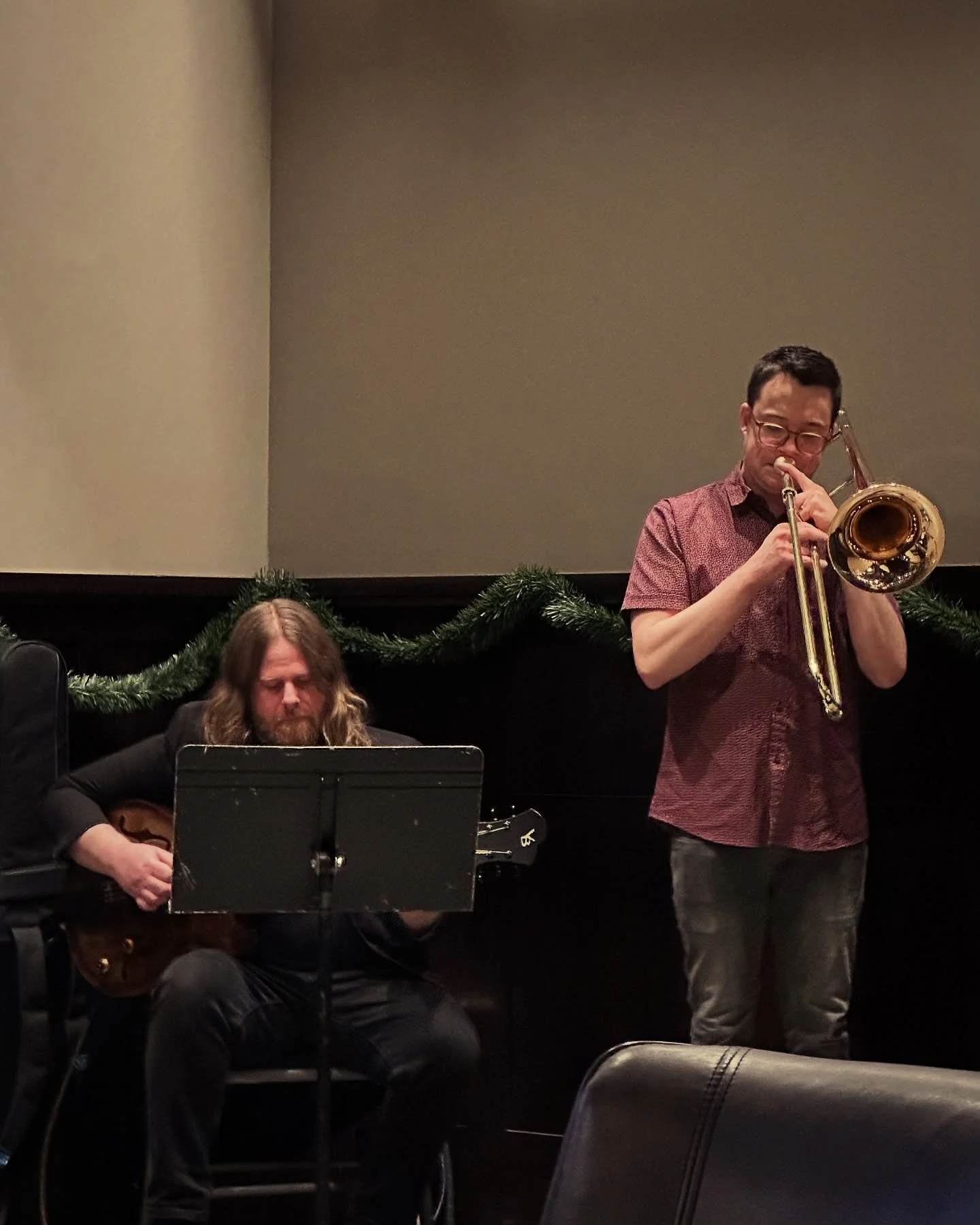 Had a great duo gig with Matt Hopper last night at Scissors &amp; Scotch!

Time for a couple days of rest before next week&rsquo;s run of shows with the Kansas City Symphony; life is good!
.
.
.
.
.
.
.
.
.
.
.
#bonetruthmusic #trombonelife #instakc