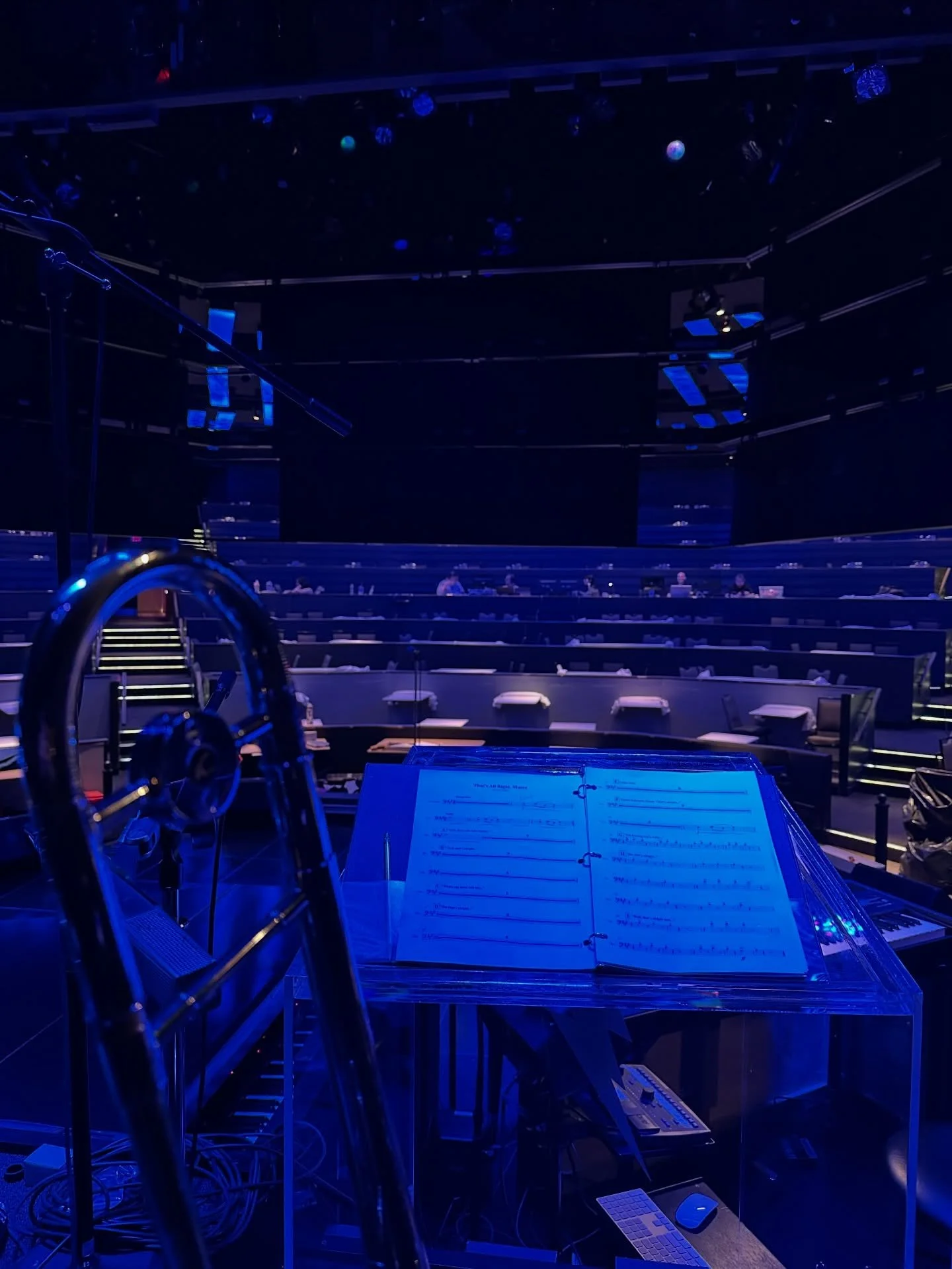 Tech at NTR!
.
.
.
.
.
.
.
#bonetruthmusic #newtheatre #instakc #jocolocalarts #trombonelife