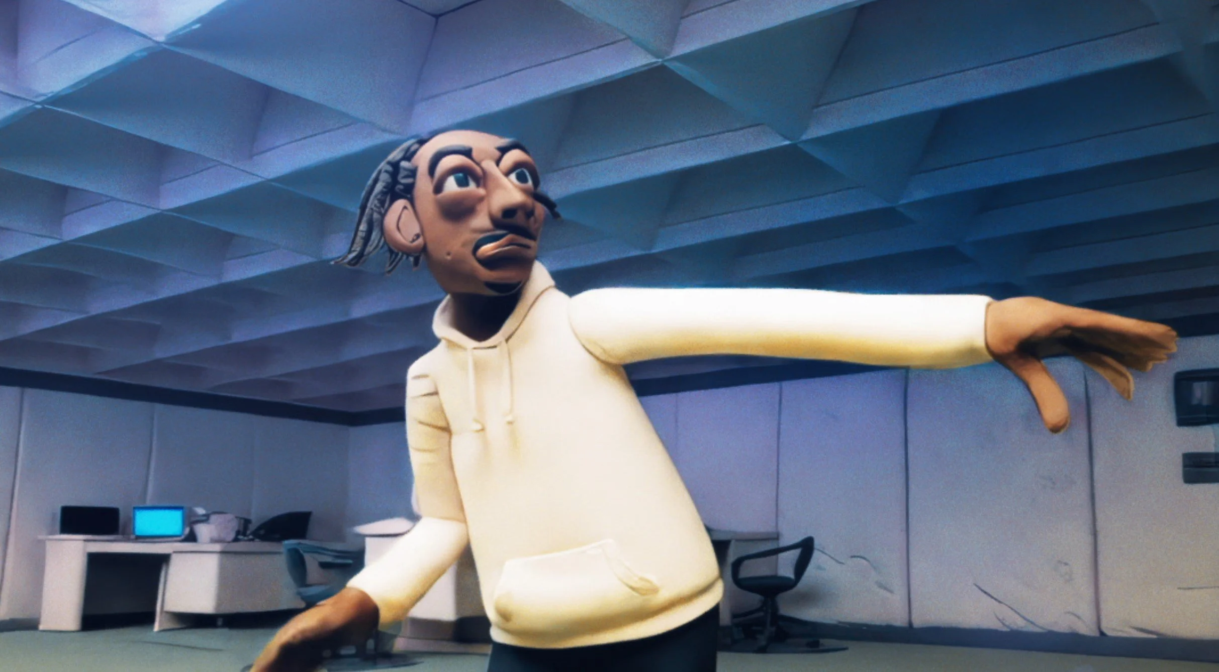  The Severance Epic Dance scene in clay. This was a little project I started as I was experimenting with a Model Merge that was shared by mastermind inner reflections. Its a Wan Vace | Phantom model merge allowing VACE to have no strength of the phan