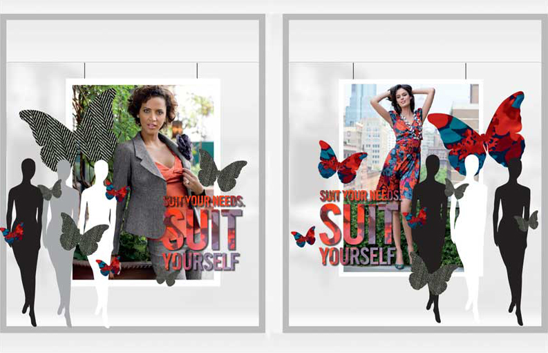 Fall Suiting Campaign Store Window for The Limited