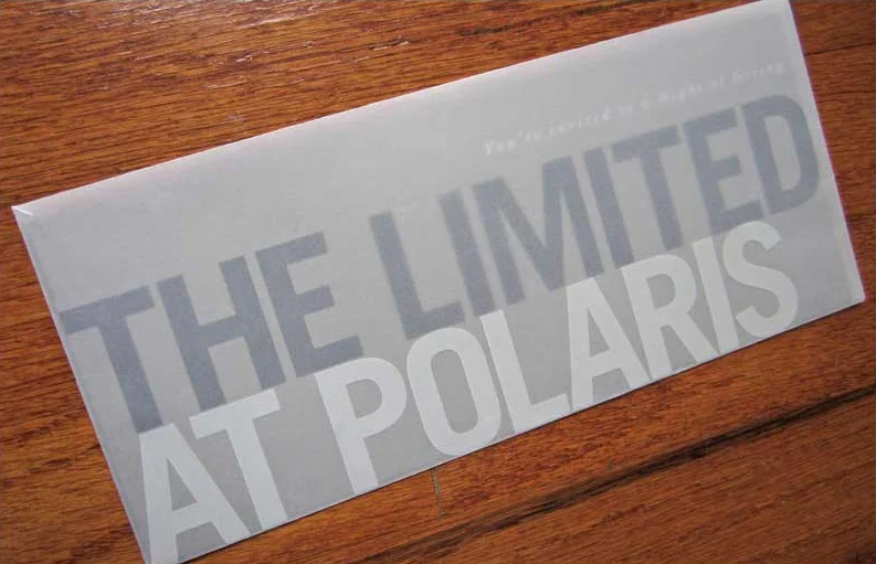 The Limited Grand Opening Mailer Envelope