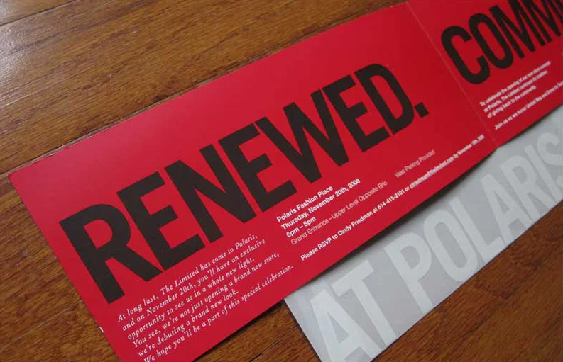 The Limited Grand Opening Mailer Interior