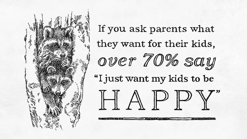 White Pine Mountain Happiness Video - Raccoon family Illustration