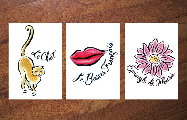 EXPRESS French Pen & Pastel Illustrations