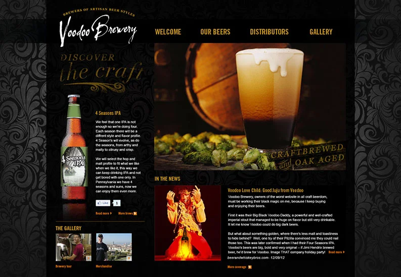 Voodoo Brewery Website Redesign
