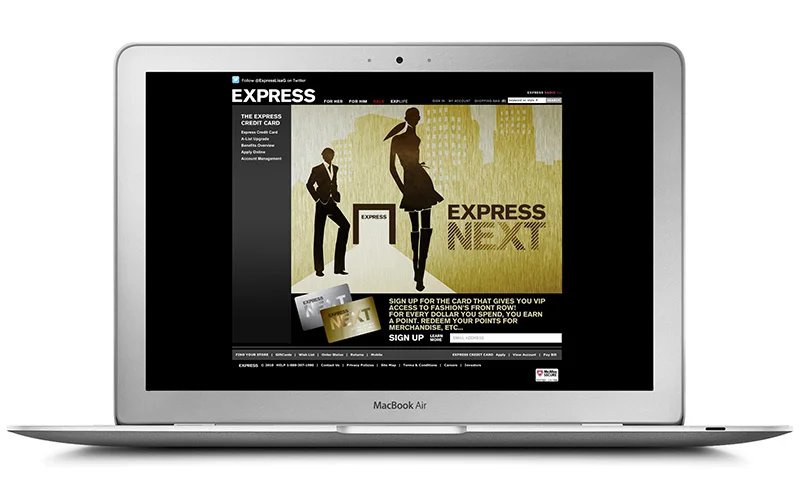 EXPRESS NEXT Loyalty Card Website Concept 