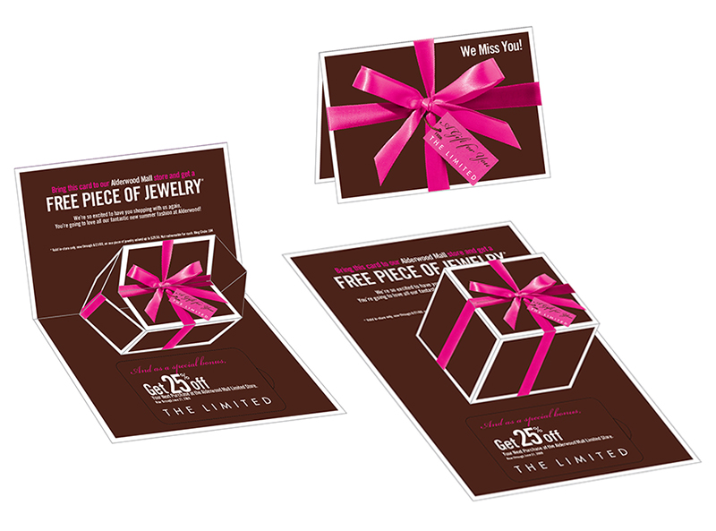 The Limited Pop Up Mailer Schematic Illustration