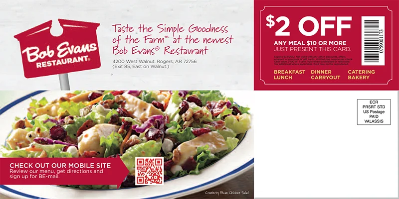 Bob Evans - Direct Mail - CRM - Back Panel
