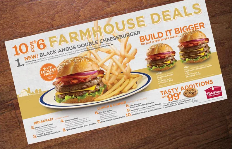 Bob Evans Farmhouse Deals Menu