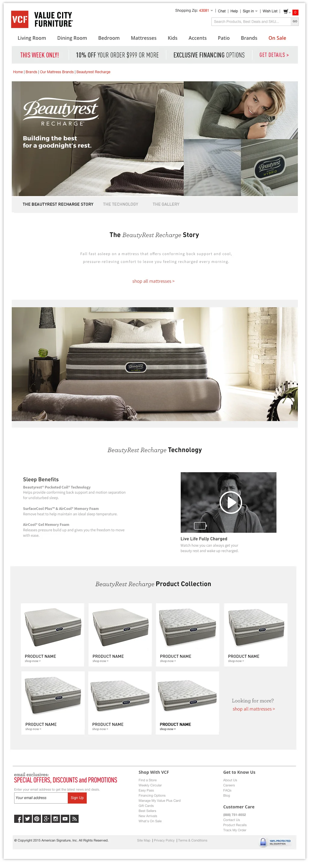 Beautyrest Recharge Brand Page