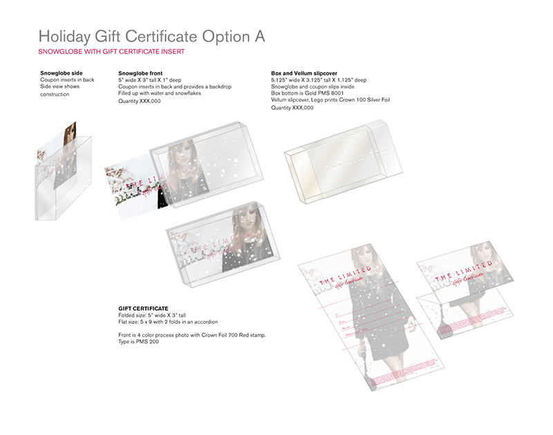 The Limited Holiday Gift Certificate Options