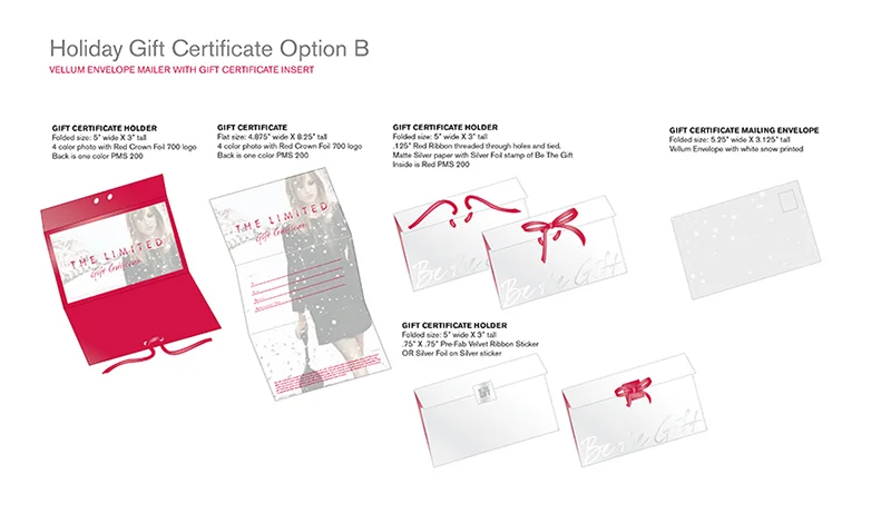 The Limited Holiday Gift Certificate Options