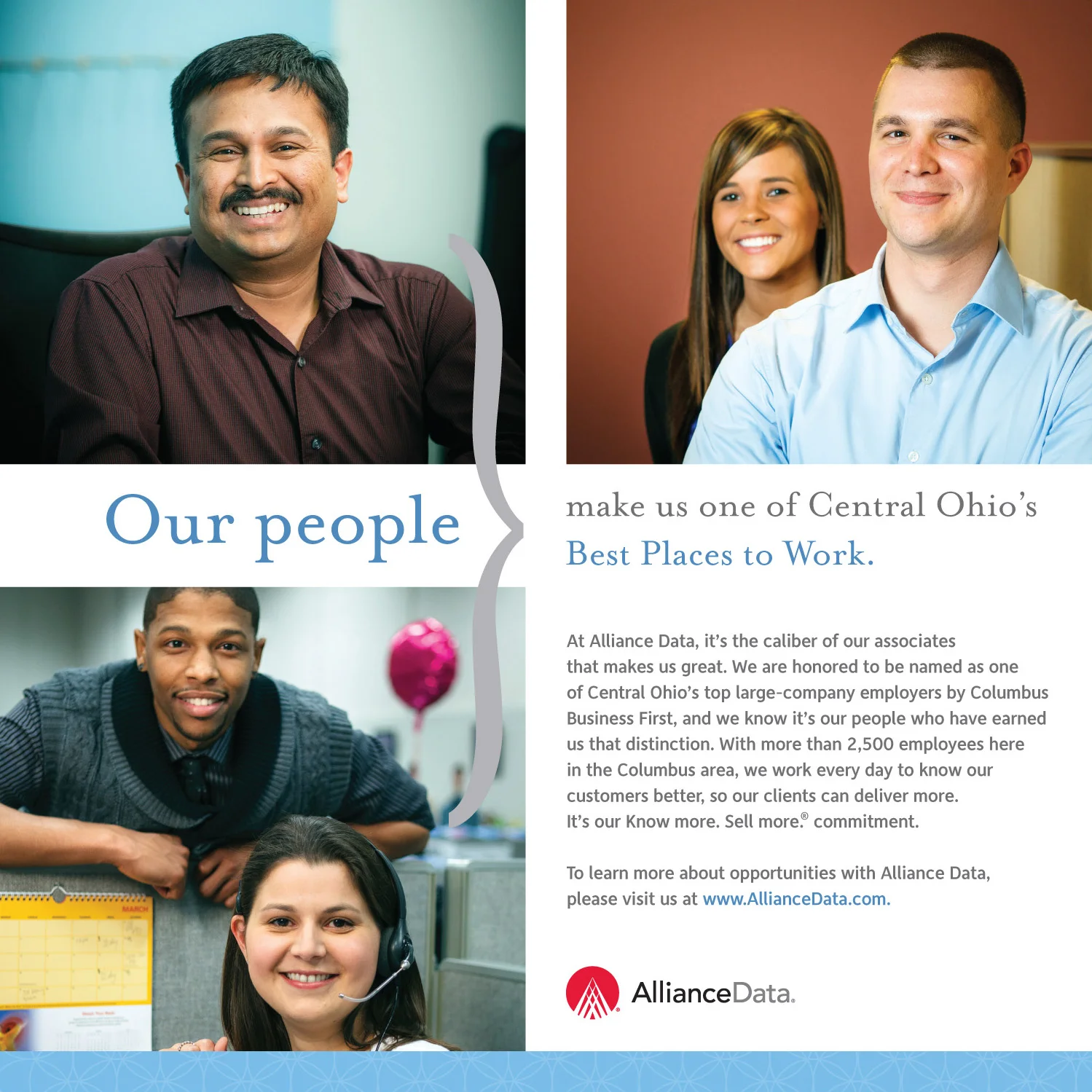 Alliance Data "Central Ohio's Best Places To Work" Ad