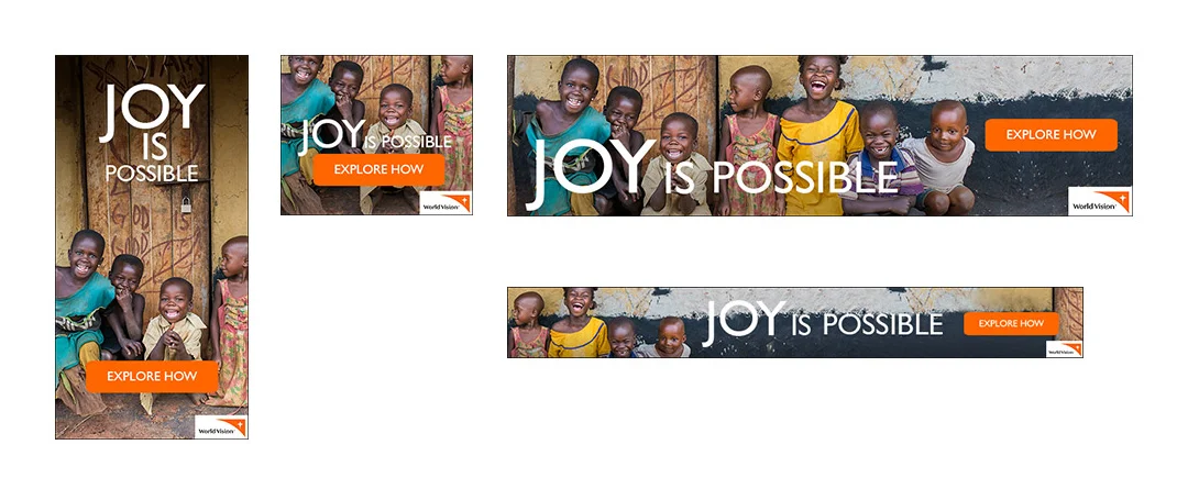 World Vision Static Banner Ads