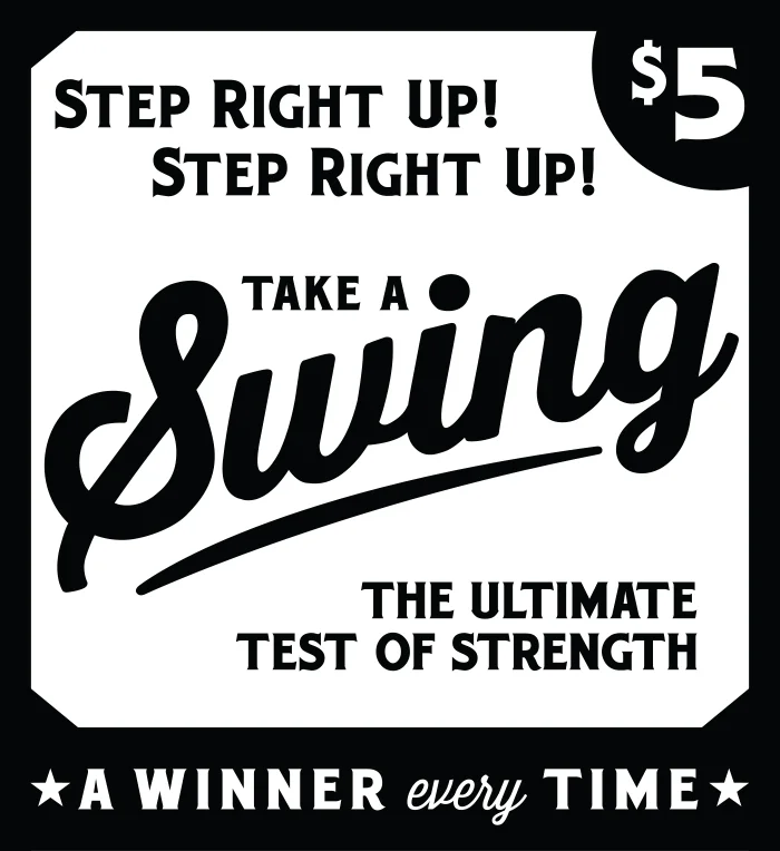 High Striker Sign - PINS Mechanical Co.