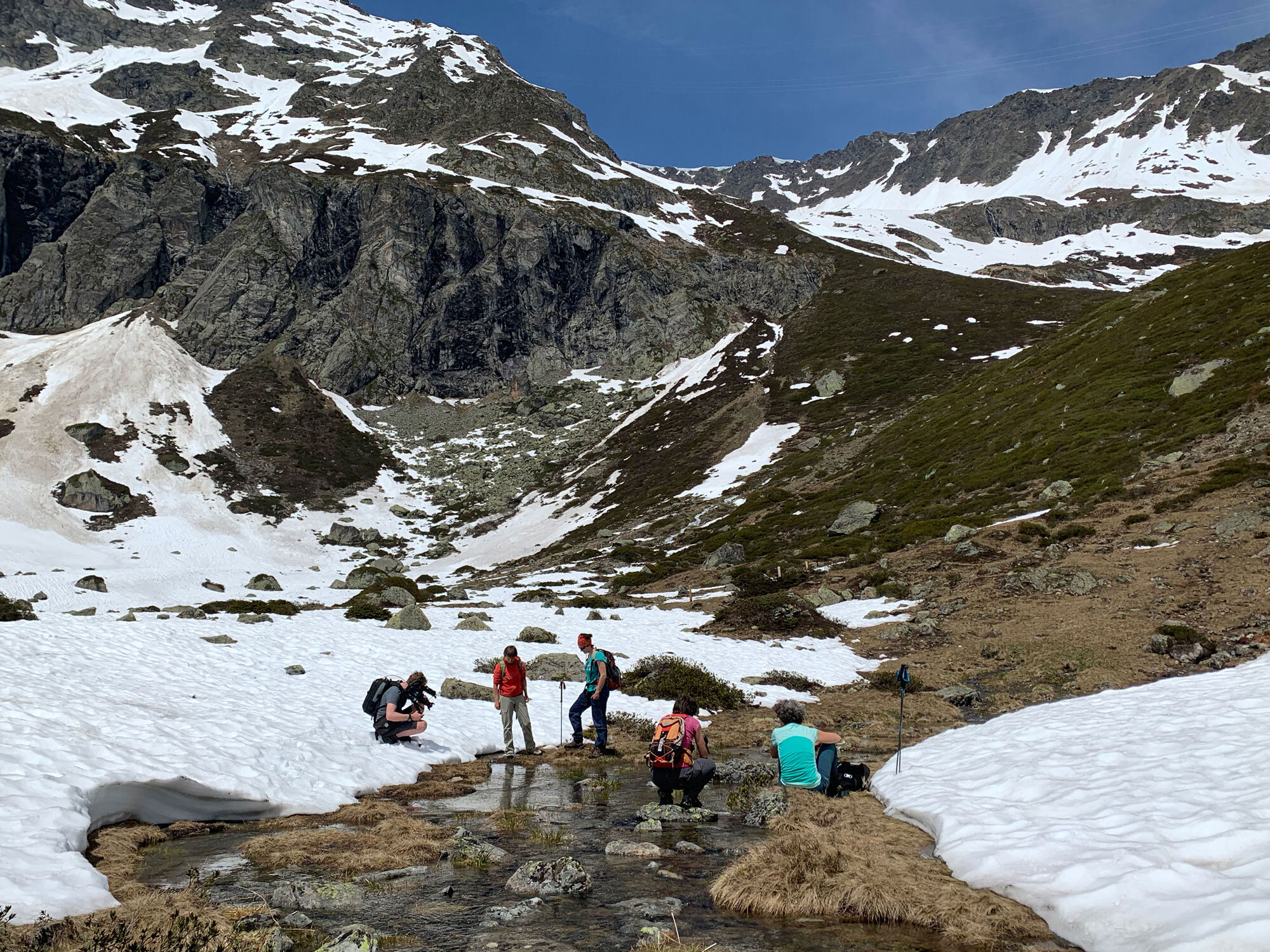 Filming with CREA Mont-Blanc scientists out in the field