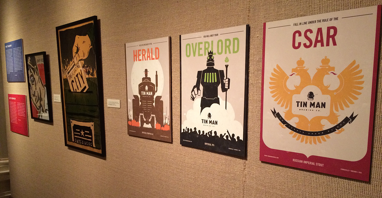 Matt and I worked on these 3 Tin Man pieces. They also won Gold and Judge's choice at the local AAF Addy awards last night. The two woodcut band posters were also collaborations between Matt and I. They were done in the early 2000s when we had Semisans, a design studio on 3rd Street in downtown Evansville.