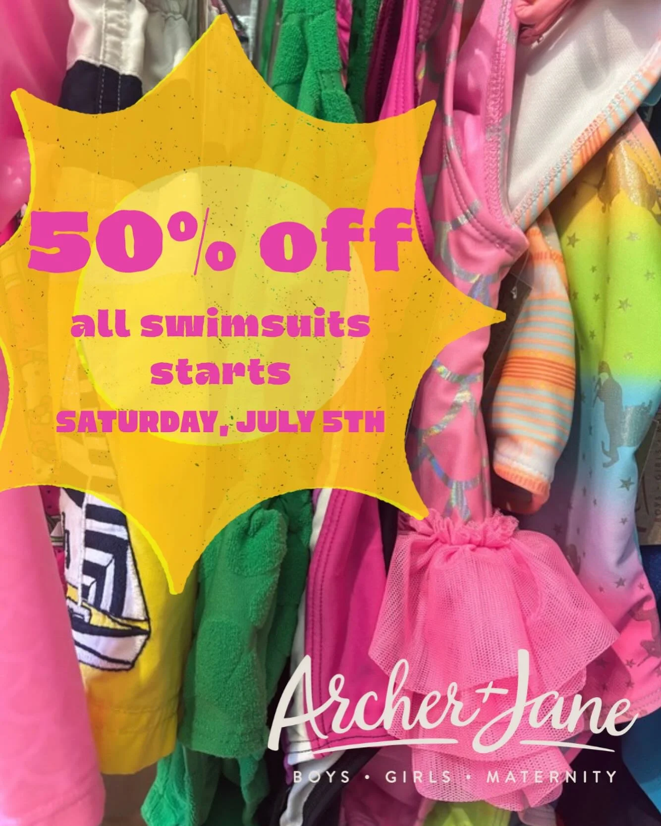 50% off all swimsuits 