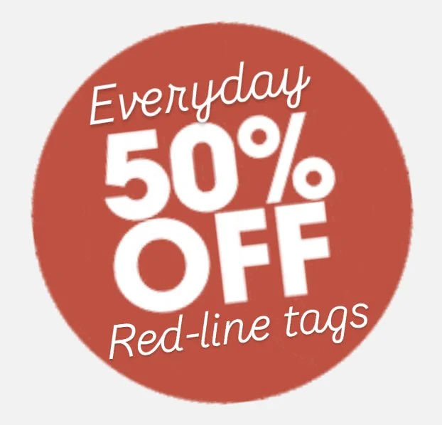 50% off all red-line tags!