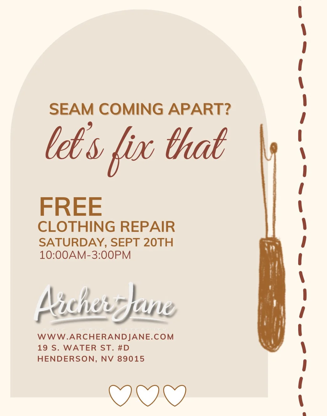 Free clothing repair