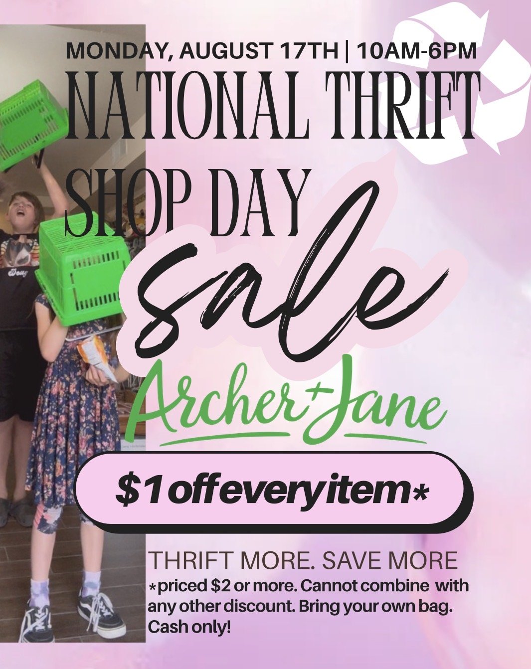 National Thrift Shop Day | Cash Only